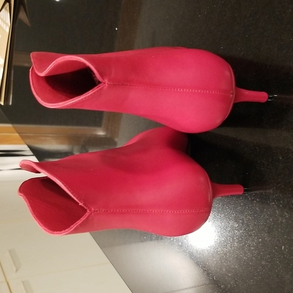 💕ANINE BING💕 Annabelle Boots 100% Leather Pointed Toe Ankle Booties Red 40 - Picture 12 of 17